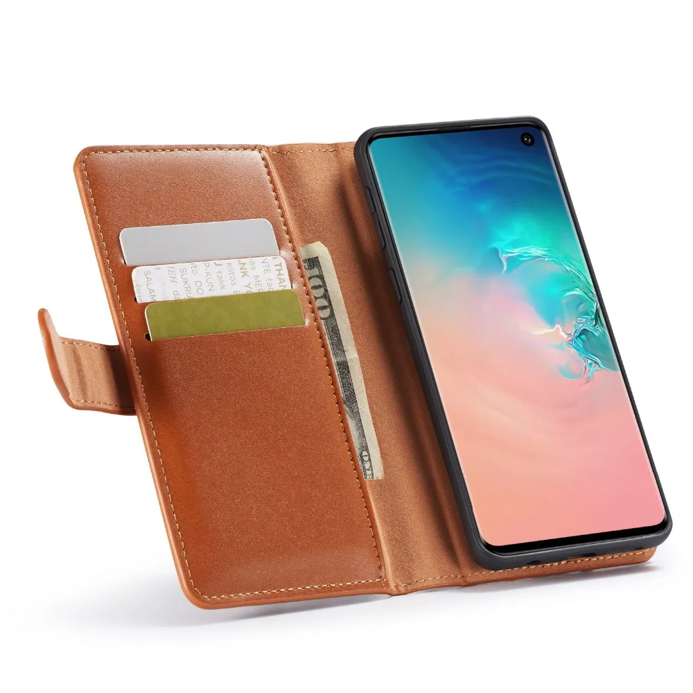 Для samsung Galaxy S10 Plus S10e S9 S8 Note 9 8 кожаный чехол для карт 2 в 1 съемный флип-чехол для samsung S10 чехол-кошелек