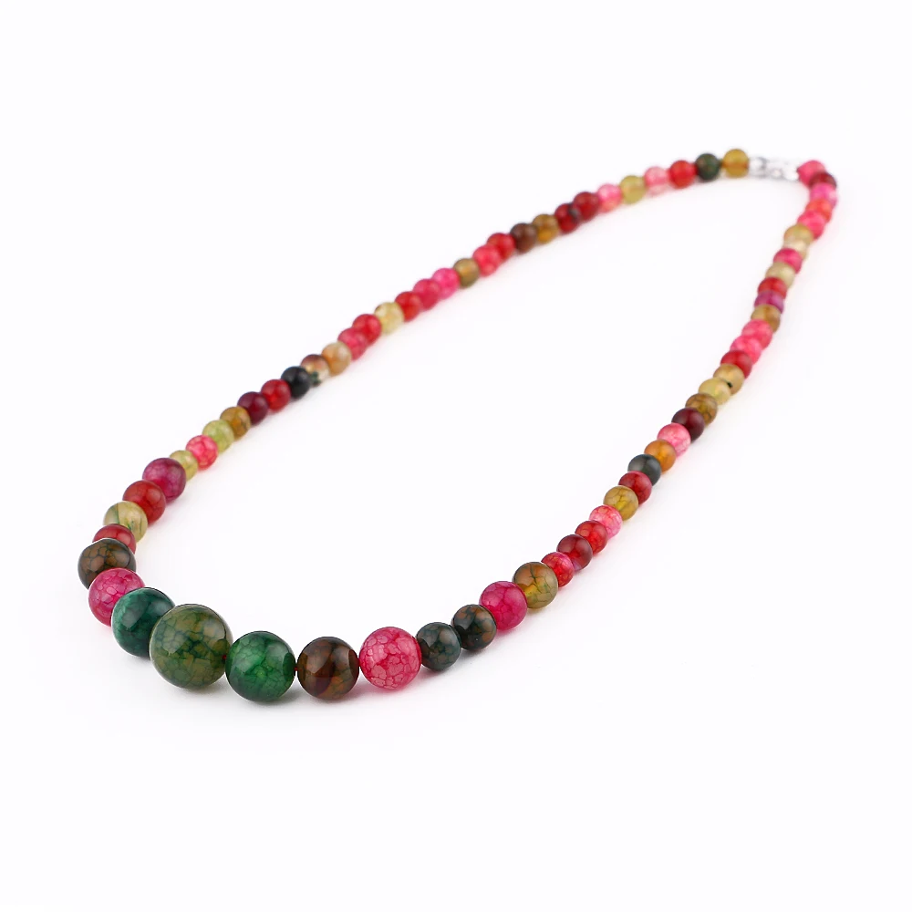 Yumten многоцветный драконы агат Мощность ожерелье натуральный камень кристалл для