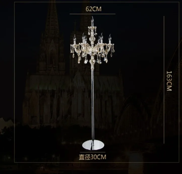 Fashion modern crystal Floor lamp living room lights bedroom lamps French Modern stand Lights Crystal Abajur cristal | Лампы и