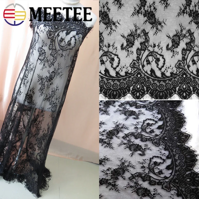 Meetee 150/300 см черный белый цвет кружевной ткани кисточкой ленты сексуальное