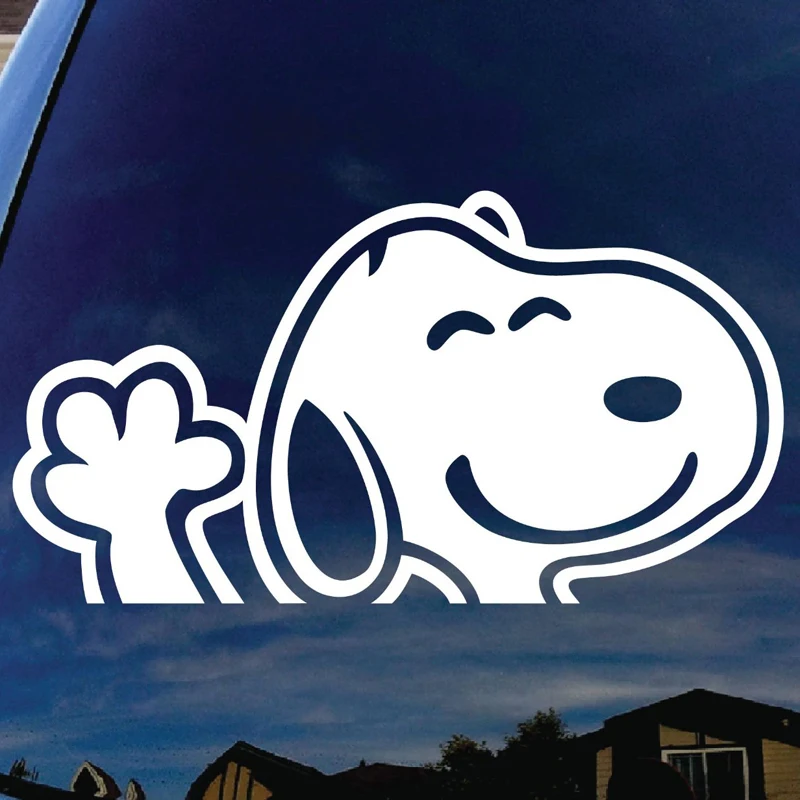 2 шт " snoopy наклейки для автомобиля черный/белый