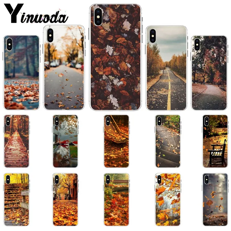 Yinuoda осенний Мягкий силиконовый чехол из ТПУ для iPhone 5 5Sx 6 7 7plus 8 8Plus X XS MAX