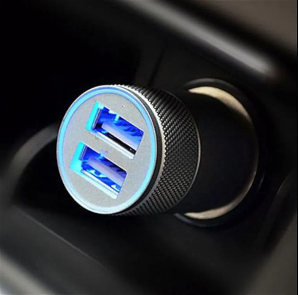 1 шт. автомобильное зарядное устройство с двумя USB портами 12 В 3 а цвета|Зарядные
