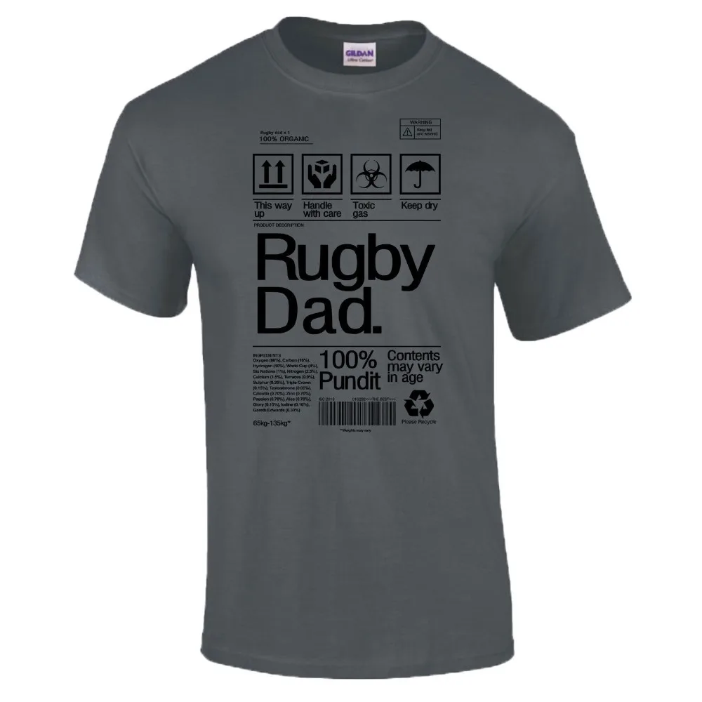 Стильные модные мужские повседневные футболки Rugbyer Dad продукция этикетка на День