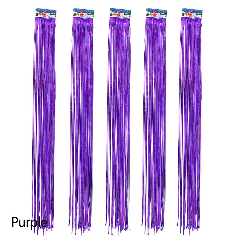 purple 5 шт./лот, 1 метр, Золотая фольга, бахрома, занавеска с блестками гирлянды с кисточками, свадебные фотографии, декорации на день рождения - Цвет: purple