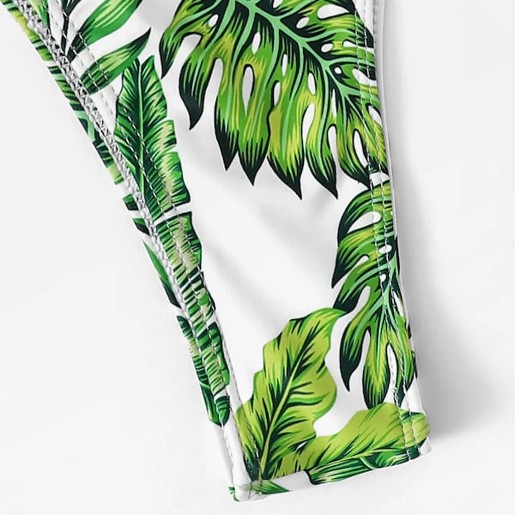 Женский купальник бикини SAGACE купальный костюм с подкладкой из листьев пляжная