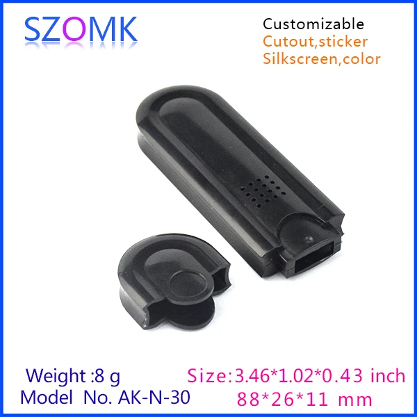 Szomk Новый Пластиковый корпус для usb-колонки сделай сам (25 шт.) 88*26*11 мм маленький