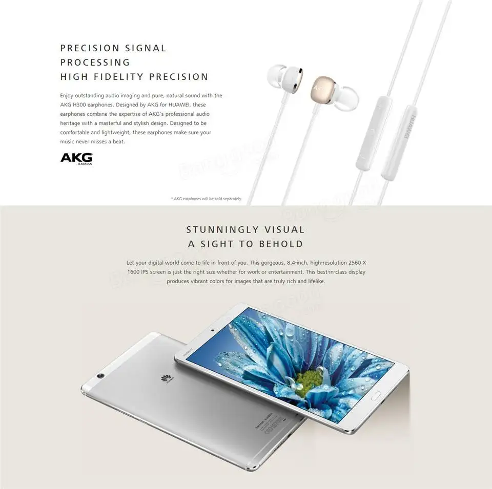 Huawei Медиа Pad M3 BTV-W09 8,4 inch Tablet PC Kirin 950 Octa-Core 4 Гб оперативной памяти, 32 Гб встроенной памяти, 2560*1600 ips Android 6,0 gps Wi-Fi