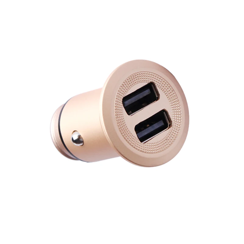 Новый стиль 5V 4.8A двойной USB Металлический Мини Автомобильное зарядное устройство