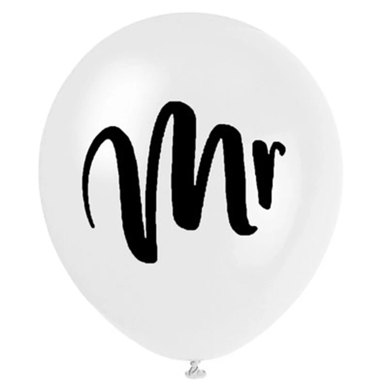 10 шт. круглые воздушные шары из латекса Mr & Mrs с золотыми конфетти шт.|Воздушные и