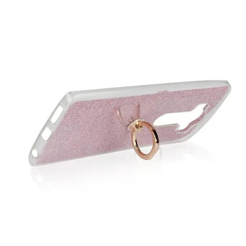 New Cover Phone Case For LG V10 V 10 5.7&quot Soft TPU Silicone Transparent Back Shell Flash Shine Glitter Powder Finger Ring Stent |