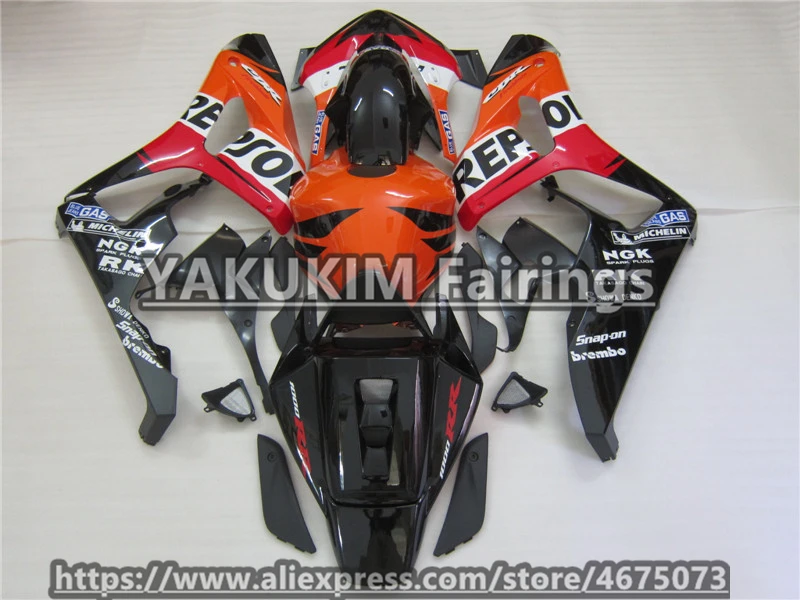ABS инъекции обтекатели комплект для Honda CBR1000RR 2006 2007 мотоциклетные Обтекатели Badywork