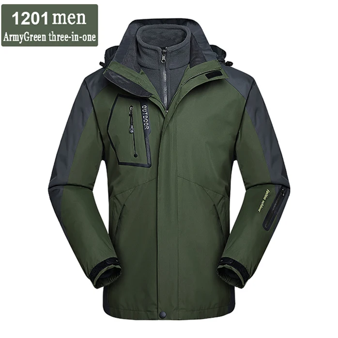 men ArmyGreen Мужская и женская зимняя водонепроницаемая флисовая куртка с подогревом, походная, для кемпинга, альпинизма, флисовая куртка, ветровка, утепленные куртки - Цвет: men ArmyGreen