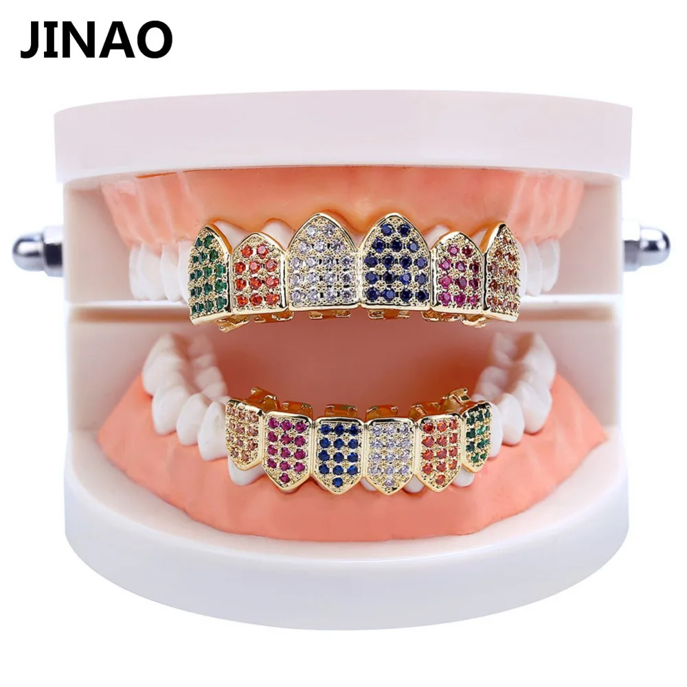 Хип хоп ледяной зуб для гриля золотые зубы на верхние и нижние грили колпачки