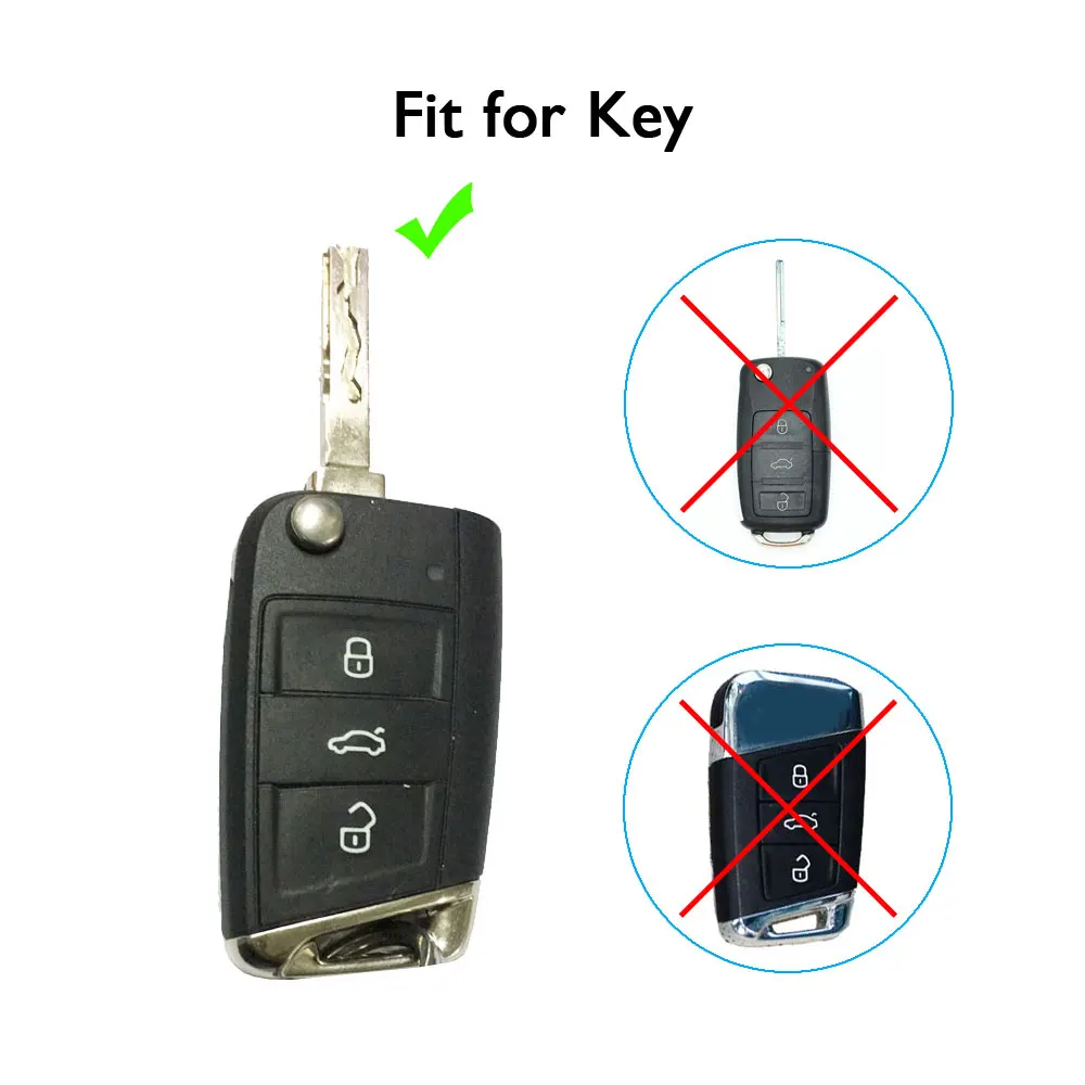 ATOBABI автомобильный чехол для ключей, брелок для Volkswagen VW Golf 7 Beetle SEAT Leon 5F Ibiza 6J 6P Ateca 3 кнопки, складной чехол дистанционного брелока