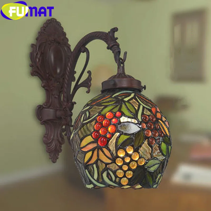 Настенный светильник FUMAT в стиле Тиффани настенный с витражным стеклом