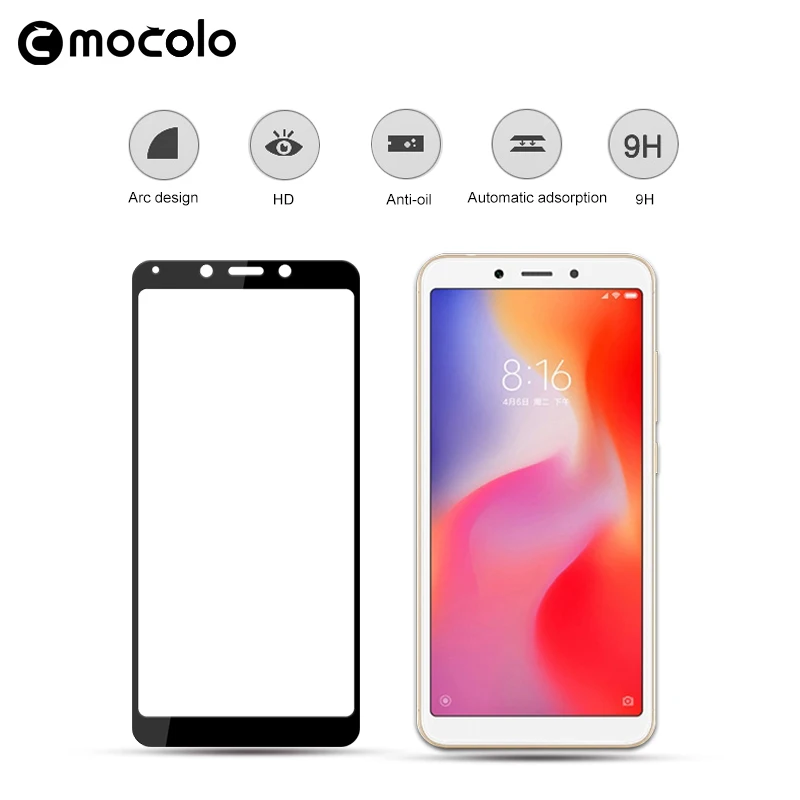 Защитное стекло Mocolo закаленное 9H для Xiaomi Redmi 6|Защитные стёкла и плёнки телефонов|