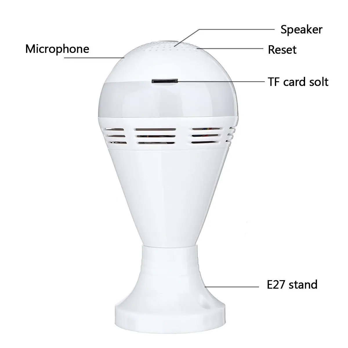 3in1 E27 лампочки IP 1080 P колонка с Bluetooth и Wi Fi светодиодный свет Беспроводной Камера 360
