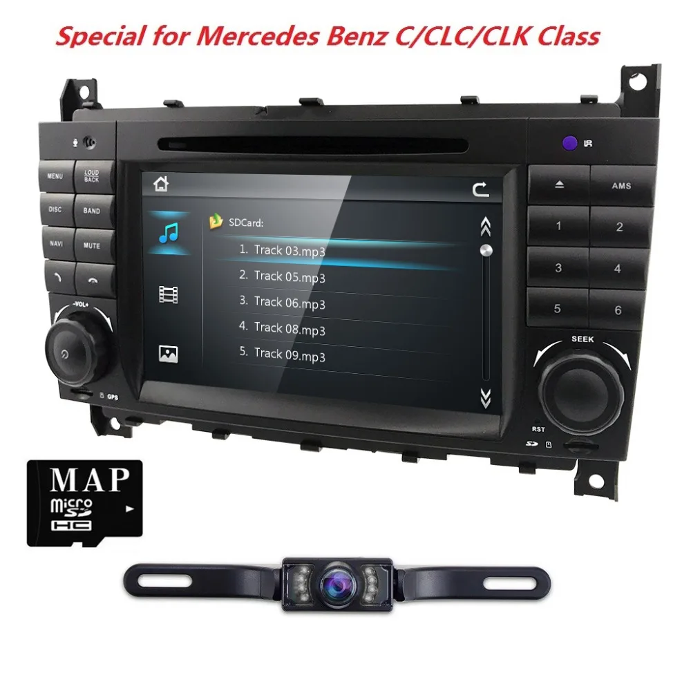 Hizpo 7 дюймов Автомобильный DVD Авторадио плеер для Mercedes Benz C Classs CLC W 203 CLK 209 C180 C200 C220 C240