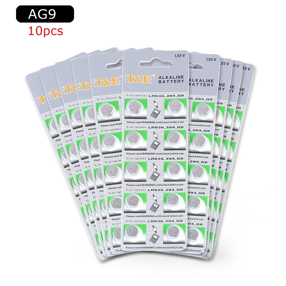 10 упак. Anmas Power AG9 LR936 кнопочные аккумуляторы 394A 394 SR936SW LR45 SR45 SR93 Щелочная монетная