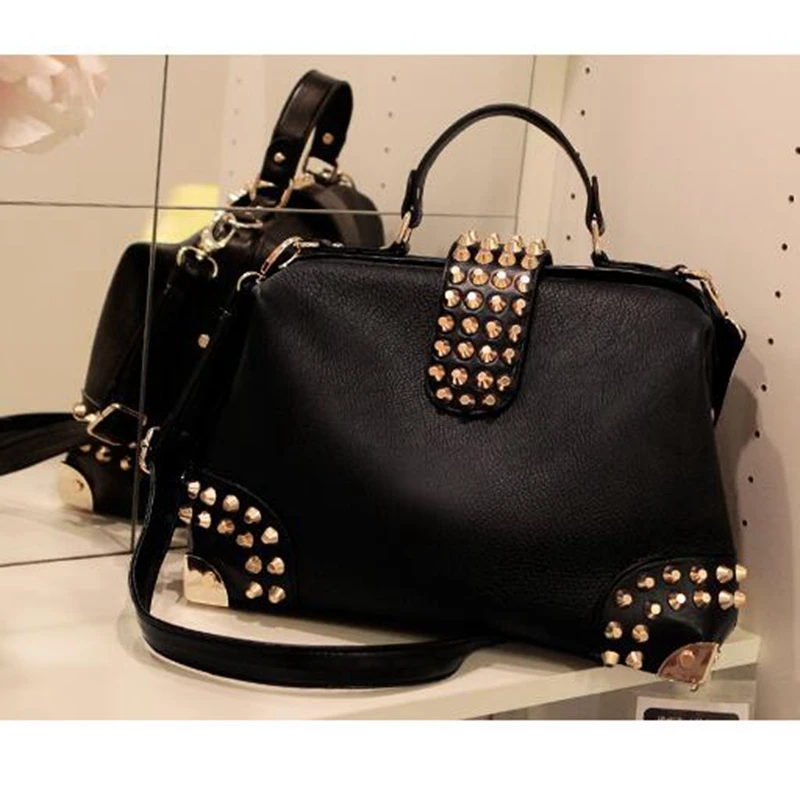 Женские современные сумки через плечо из искусственной кожи в стиле панк с