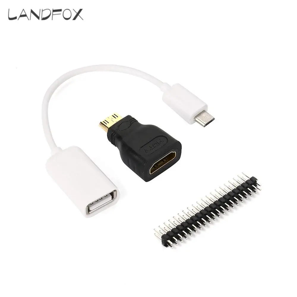 Адаптер LANDFOX 2019 Mini HDMI Папа папа мама + Кабель Micro USB штыревой разъем контакты GPIO