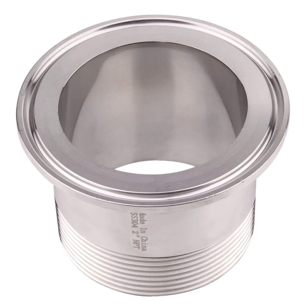 2 &quotDN50 NPT Мужской резьбовой санитарно-трубный фитинг санитарная быстрая