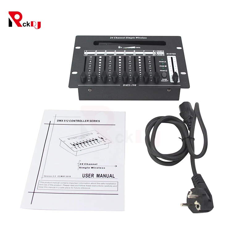 24-канальный Аккумулятор беспроводной контроллер DMX512 система управления для