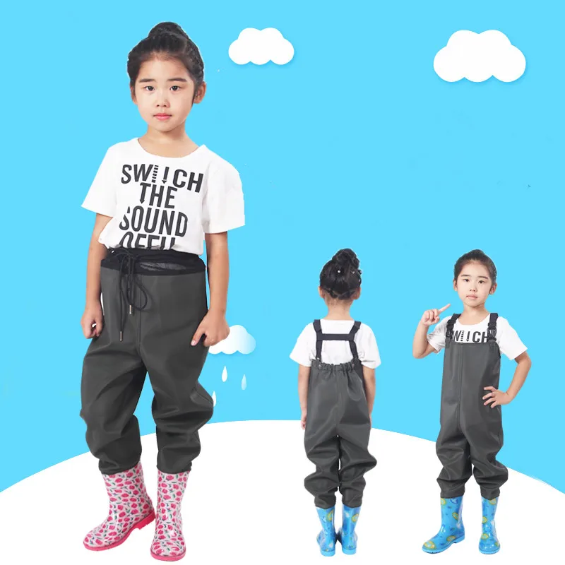 Водонепроницаемые кожаные штаны на подтяжках для мальчиков и - Цена: 3 620,82 руб.