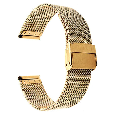 Rose Gold Миланский ремешок для часов 13 мм, 14 мм, 16 мм, 17 мм, 18 мм, 19 мм, 20 мм, 22 мм, 316L, браслет из нержавеющей стали, тканый ремешок, браслет на запястье - Цвет ремешка: Rose Gold