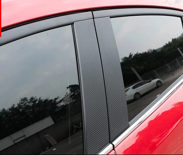 

10 шт. для Mazda 3 Axela 2014-2017 наклейка на центральную колонку из углеродного волокна декоративная наклейка