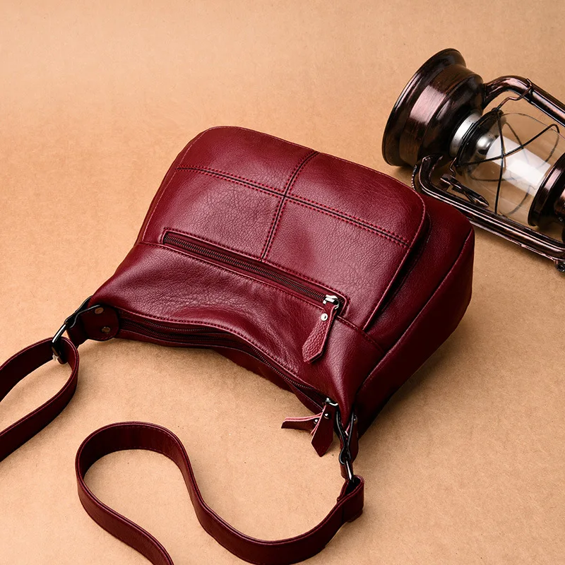 

ICEV new simple solid casual women leather handbags soft pu leather messenger bag ladies office handbag designer clutches bolsas
