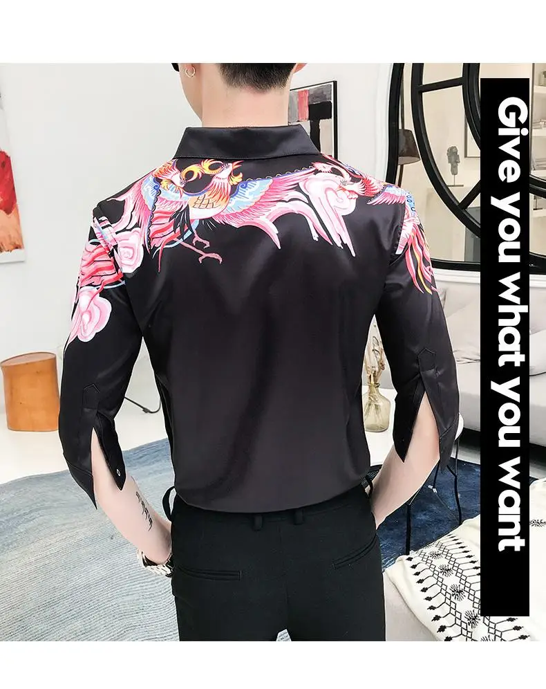 Half sleeve Camisa masculina Casual Social Shirt for Men Hip hop Unique design Blouse Hawaiian Mens Shirts Slim fit Summer | Мужская