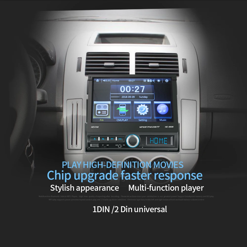 2 Din автомобильное радио Bluetooth Зеркало Ссылка 2din автомобильный мультимедийный плеер сенсорный экран Выдвижной MP5 плеер USB аудио стерео автомобиль
