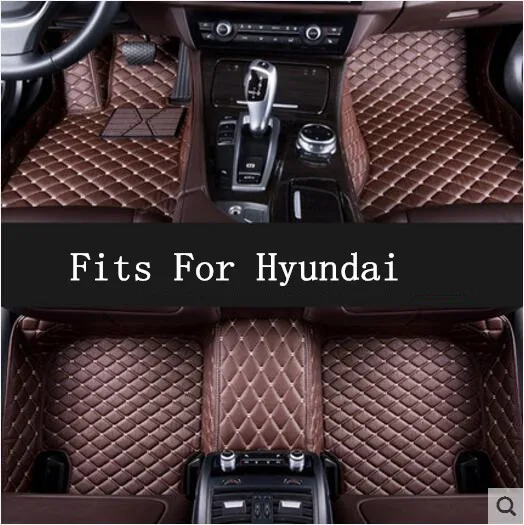 Автомобильные коврики для ног на заказ роскошные кожаные автомобильные 3D Hyundai