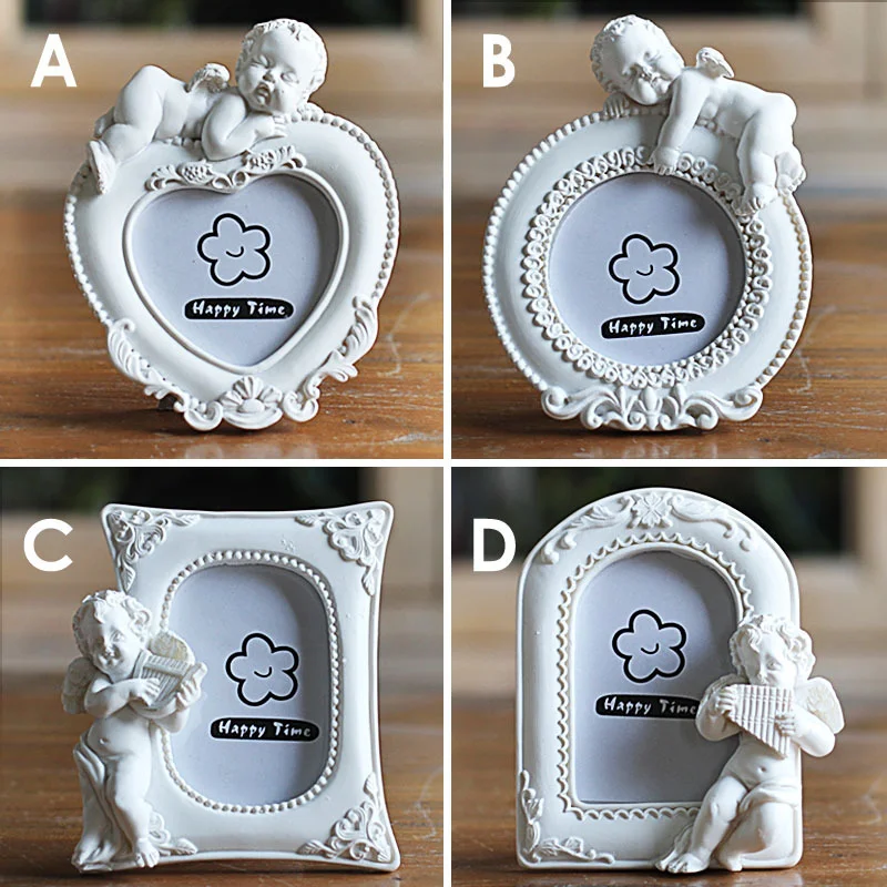 2 дюймов шкаф baby angel фоторамка Детские Симпатичные смола украшения для стола