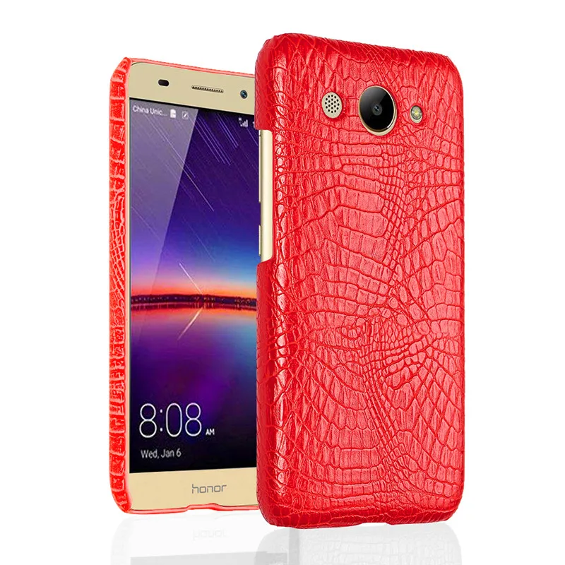 

Huawei Y3 2017 CRO-L22 Case Crocodile Grain PU+PC Gel Back Cover Hard Phone Case for Huawei Y3 2017 Y3III CRO-L02 Hard Protector