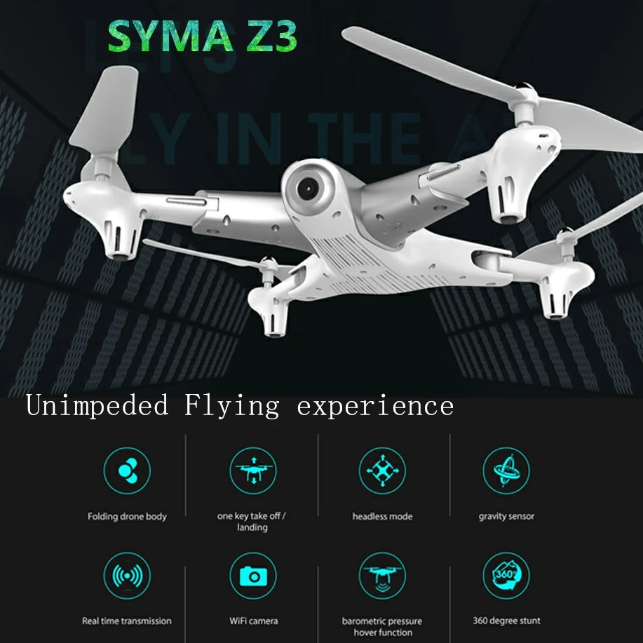 Syma Z3 RC Квадрокоптер складной FPV с HD Wifi камерой Дрон в режиме реального времени