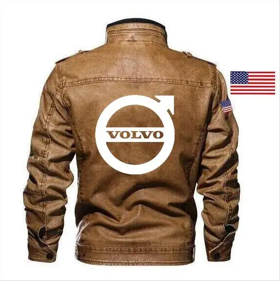 Новая кожаная куртка goatskin volvo тонкая мотоциклетная локомотив мужская брендовая