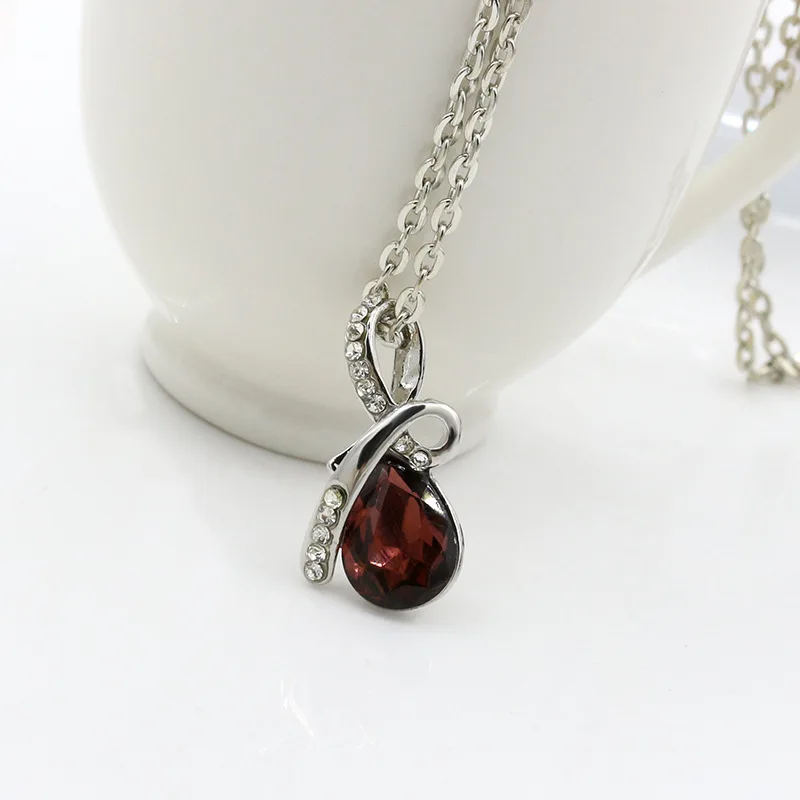 Женское колье с кристаллами серебряное ожерелье цирконом очаровательное чокер