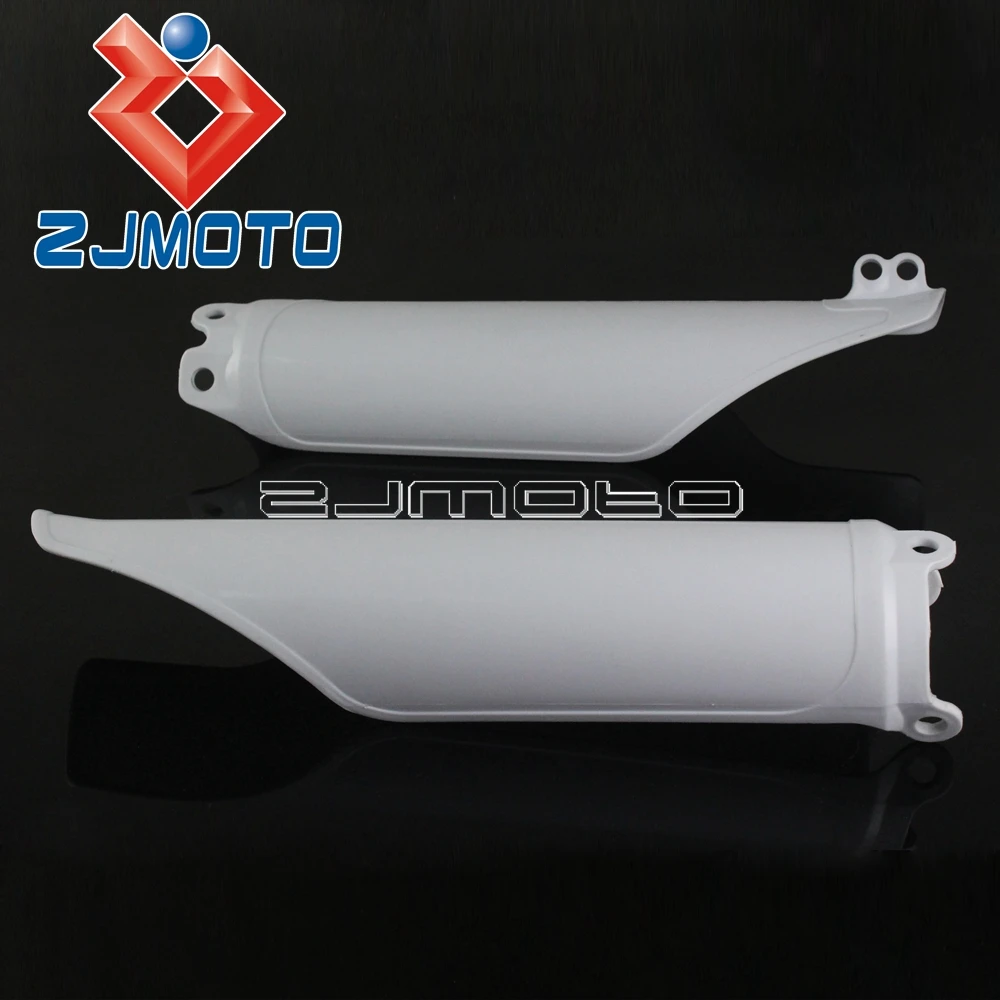 For CRF250X 2004-2017 Motocross Fork Protector Covers Honda CRF250R CRF450R 2004-2018 Dirt Bike White Plastic Guards |