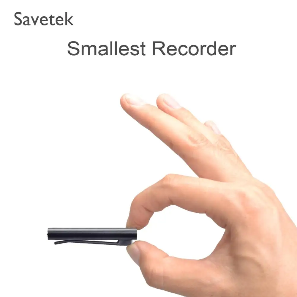 Миниатюрная USB ручка Savetek Голосовая активация 8 ГБ 16 цифровой диктофон с MP3 плеером