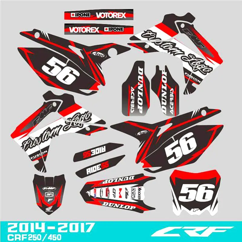 Наклейка на Мотокросс CRF250 2014 2016 и amp CRF450R CRF450 13 16 CRF 250 250R 450 450R|Наклейки стикеры| |