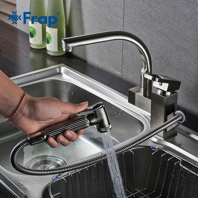 Смесители для кухни Frap вытяжной душевой распылитель крепление на палубе