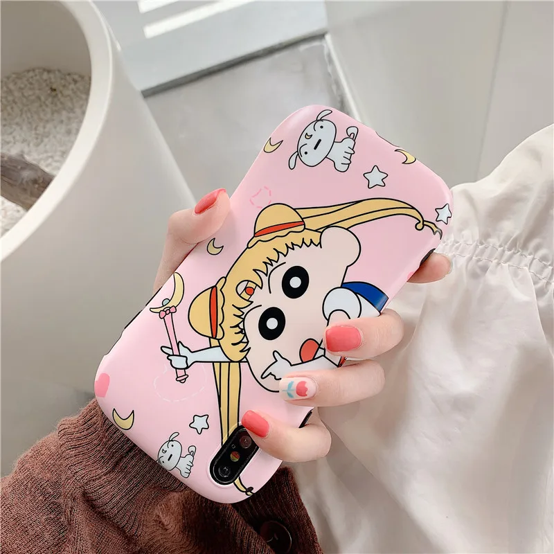 Crayon Shin chan Nohara Shinnosuke Shiro чехлы для телефонов iPhone 6 6s 7 8 Plus X XR XS MAX Забавный мультяшный