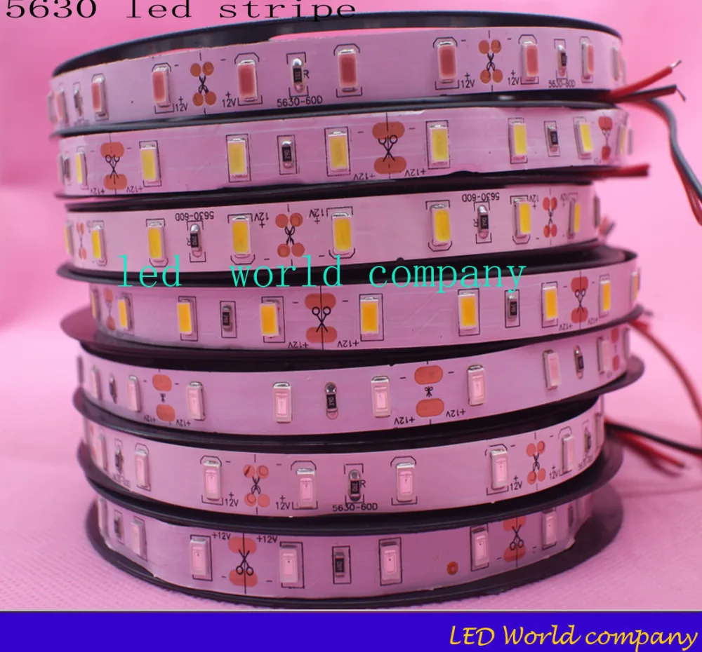 Светодиодная лента 5 м 5630 5730 SMD 300 12 светодиодный постоянного тока