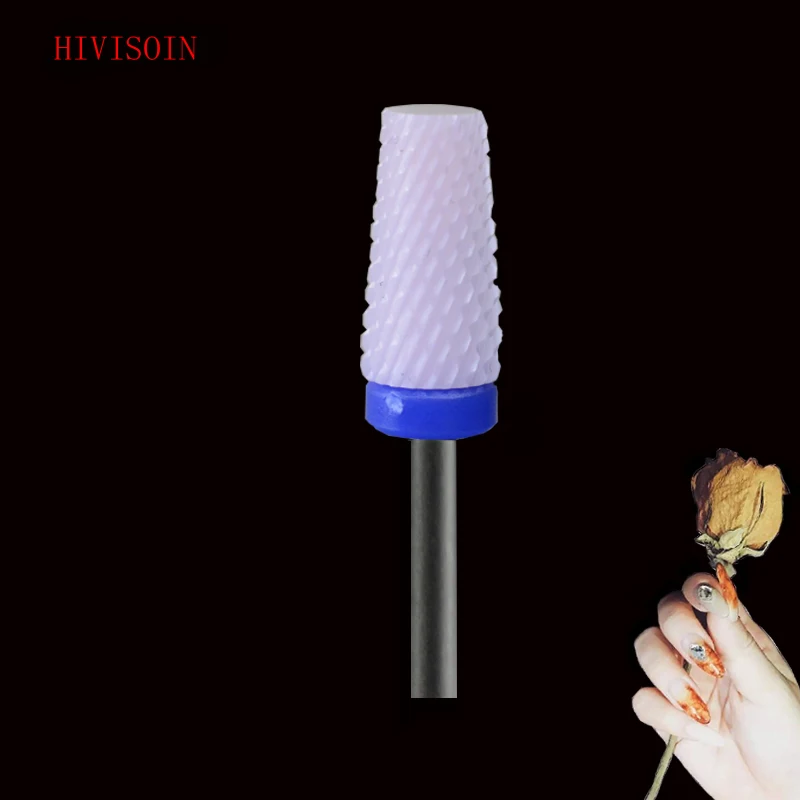 

5Pcs Pink Ceramic Nail Drill Bit - Tapered Barrel Bit - M(2124.060)