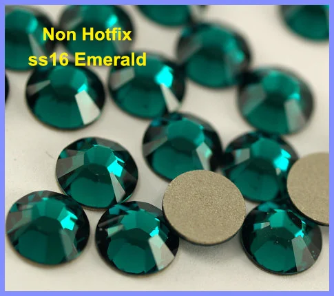 Free Shipping! 1440 pcs/Lot ss16 (3.8-4.0mm) Good Quality Emerald Nail Art Glue On / Non Hotfix Rhinestones | Дом и сад