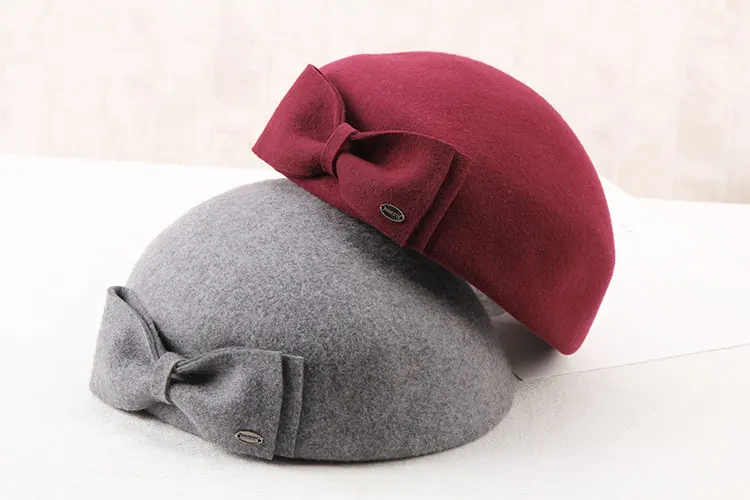 Женская шерстяная шляпа Fedoras, Осень-зима, шерстяные модные береты, Женские повседневные Шапки, английский стиль, Джокер, элегантная шапка художника, шапка стюардессы B8968