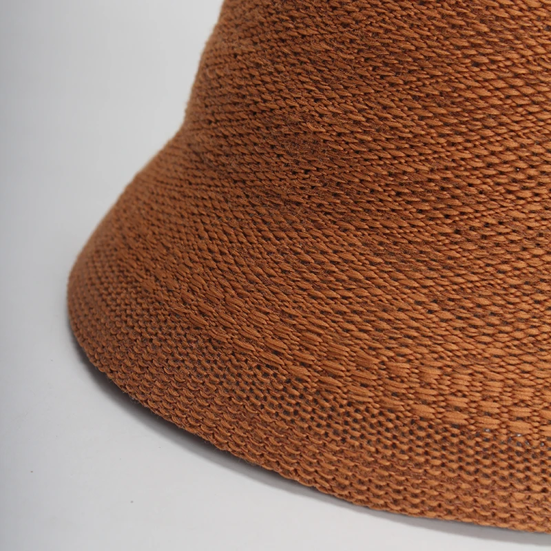 

ROSELUOSI Women Foldable Sun Hats Ladies Solid Color Casual Knitted Summer Hats Sunshade Hat Chapeu Feminino